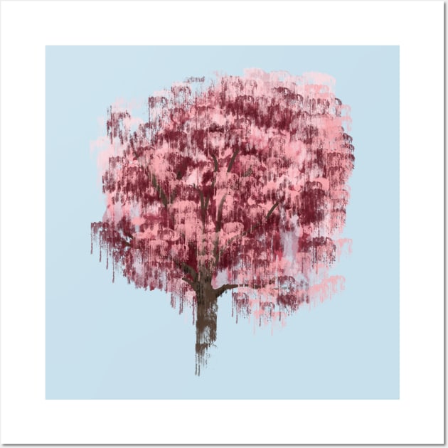 Impressionist Cherry Tree Wall Art by Sassifrassically's  'Swasome Shop